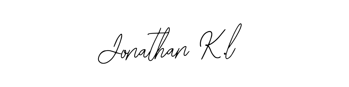 How to make Jonathan K.l name signature. Use Bearetta-2O07w style for creating short signs online. This is the latest handwritten sign. Jonathan K.l signature style 12 images and pictures png