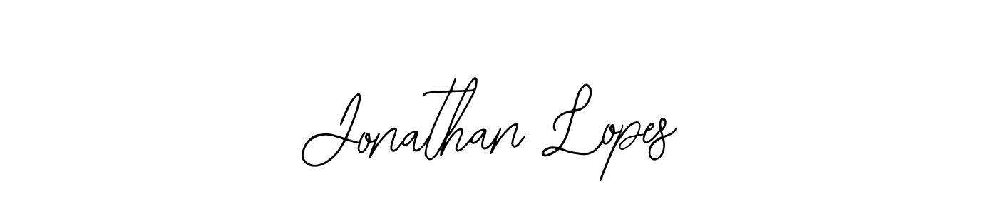 Use a signature maker to create a handwritten signature online. With this signature software, you can design (Bearetta-2O07w) your own signature for name Jonathan Lopes. Jonathan Lopes signature style 12 images and pictures png