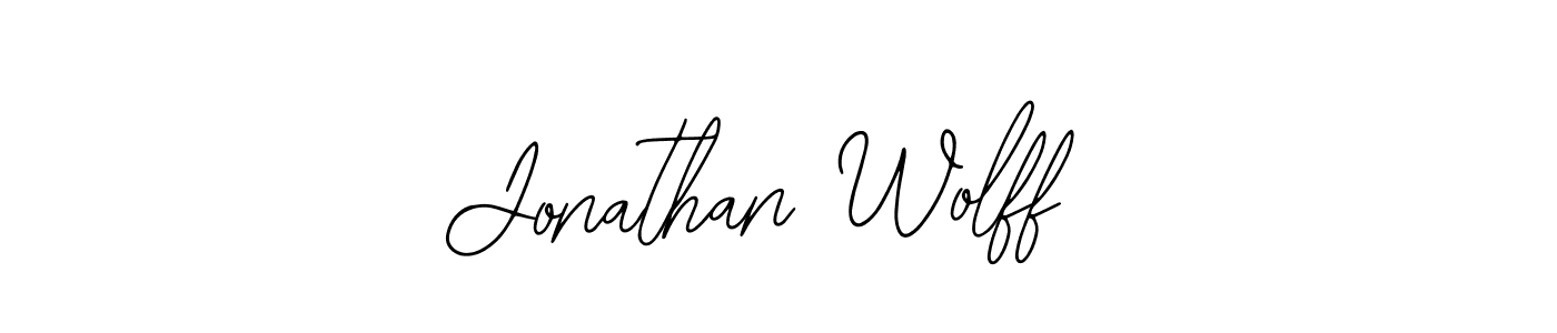 How to make Jonathan Wolff name signature. Use Bearetta-2O07w style for creating short signs online. This is the latest handwritten sign. Jonathan Wolff signature style 12 images and pictures png