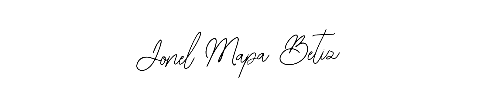 How to Draw Jonel Mapa Betiz signature style? Bearetta-2O07w is a latest design signature styles for name Jonel Mapa Betiz. Jonel Mapa Betiz signature style 12 images and pictures png