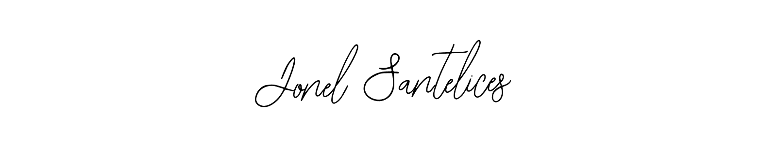 You should practise on your own different ways (Bearetta-2O07w) to write your name (Jonel Santelices) in signature. don't let someone else do it for you. Jonel Santelices signature style 12 images and pictures png