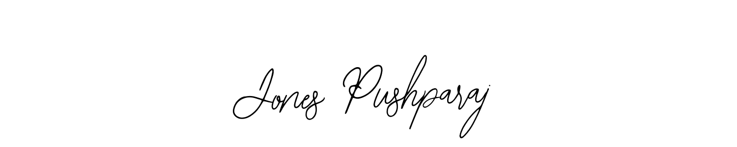 Use a signature maker to create a handwritten signature online. With this signature software, you can design (Bearetta-2O07w) your own signature for name Jones Pushparaj. Jones Pushparaj signature style 12 images and pictures png