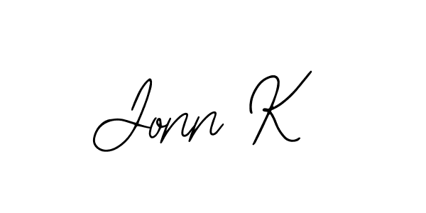 You should practise on your own different ways (Bearetta-2O07w) to write your name (Jonn K) in signature. don't let someone else do it for you. Jonn K signature style 12 images and pictures png