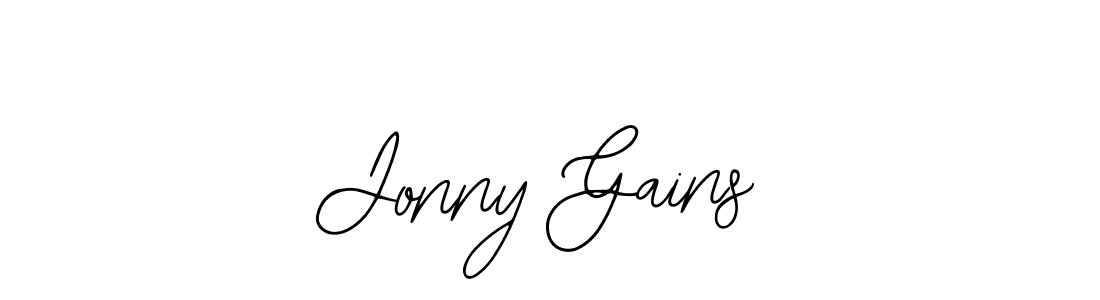 if you are searching for the best signature style for your name Jonny Gains. so please give up your signature search. here we have designed multiple signature styles  using Bearetta-2O07w. Jonny Gains signature style 12 images and pictures png