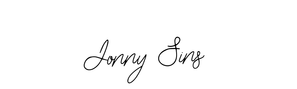 Use a signature maker to create a handwritten signature online. With this signature software, you can design (Bearetta-2O07w) your own signature for name Jonny Sins. Jonny Sins signature style 12 images and pictures png