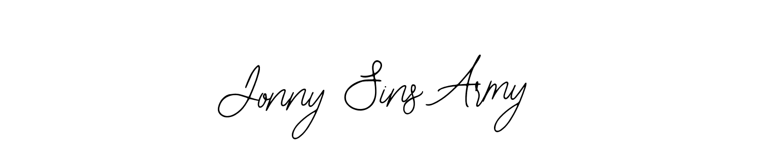 Also we have Jonny Sins Army name is the best signature style. Create professional handwritten signature collection using Bearetta-2O07w autograph style. Jonny Sins Army signature style 12 images and pictures png