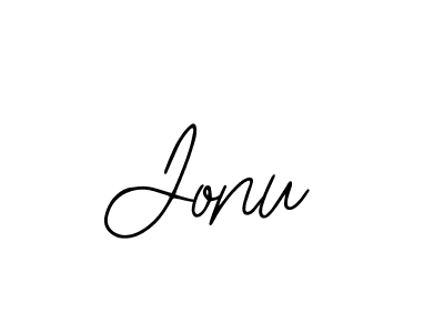 How to make Jonu name signature. Use Bearetta-2O07w style for creating short signs online. This is the latest handwritten sign. Jonu signature style 12 images and pictures png