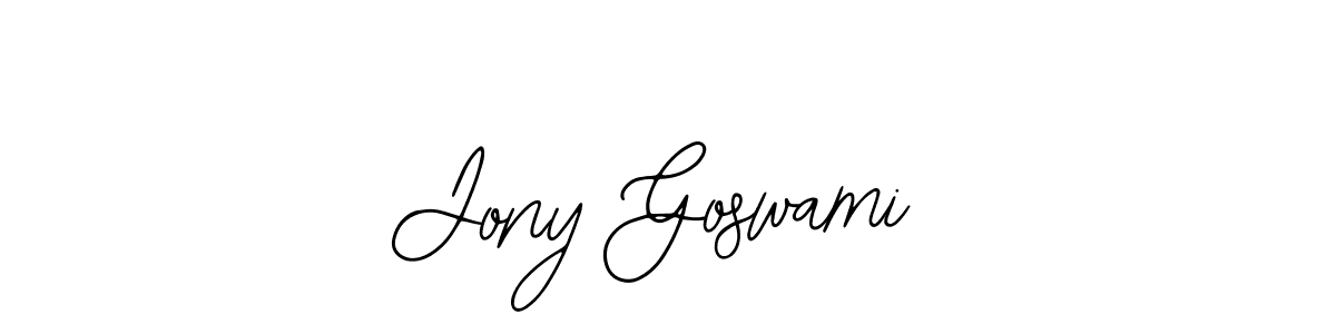 Use a signature maker to create a handwritten signature online. With this signature software, you can design (Bearetta-2O07w) your own signature for name Jony Goswami. Jony Goswami signature style 12 images and pictures png