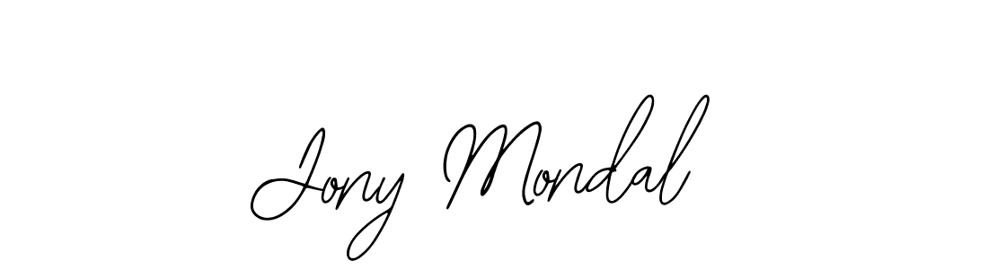 Design your own signature with our free online signature maker. With this signature software, you can create a handwritten (Bearetta-2O07w) signature for name Jony Mondal. Jony Mondal signature style 12 images and pictures png