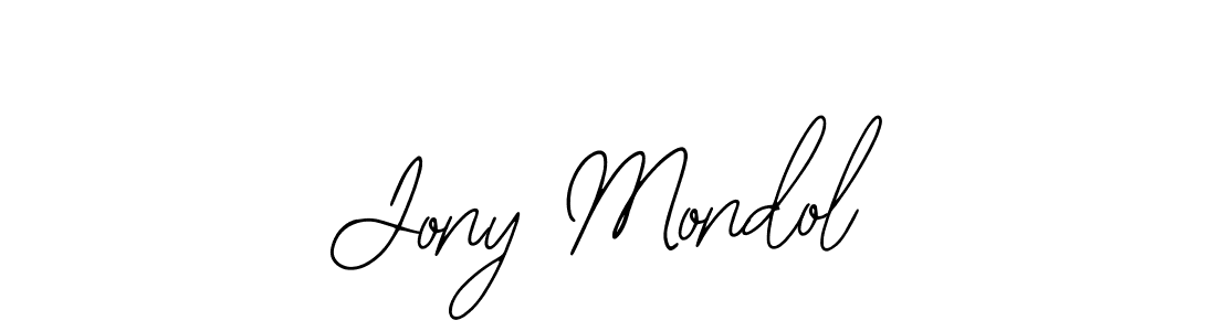Similarly Bearetta-2O07w is the best handwritten signature design. Signature creator online .You can use it as an online autograph creator for name Jony Mondol. Jony Mondol signature style 12 images and pictures png