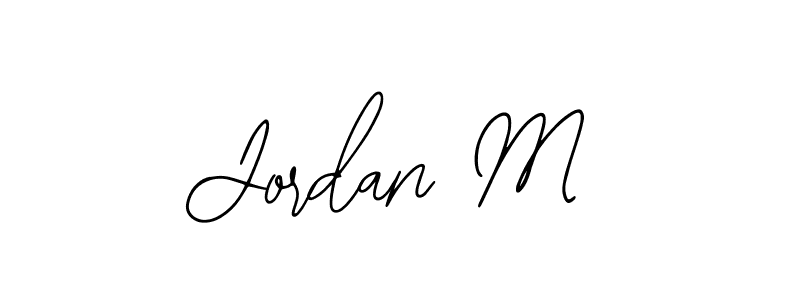 How to make Jordan M name signature. Use Bearetta-2O07w style for creating short signs online. This is the latest handwritten sign. Jordan M signature style 12 images and pictures png