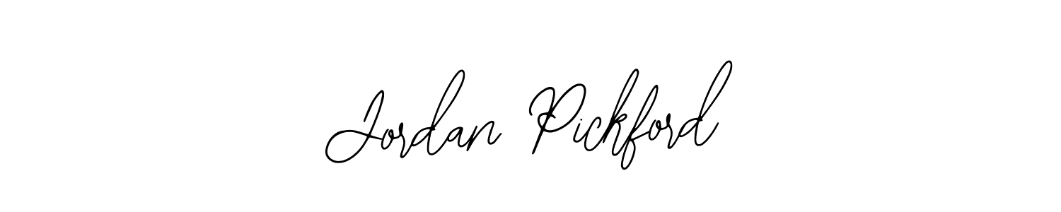Use a signature maker to create a handwritten signature online. With this signature software, you can design (Bearetta-2O07w) your own signature for name Jordan Pickford. Jordan Pickford signature style 12 images and pictures png