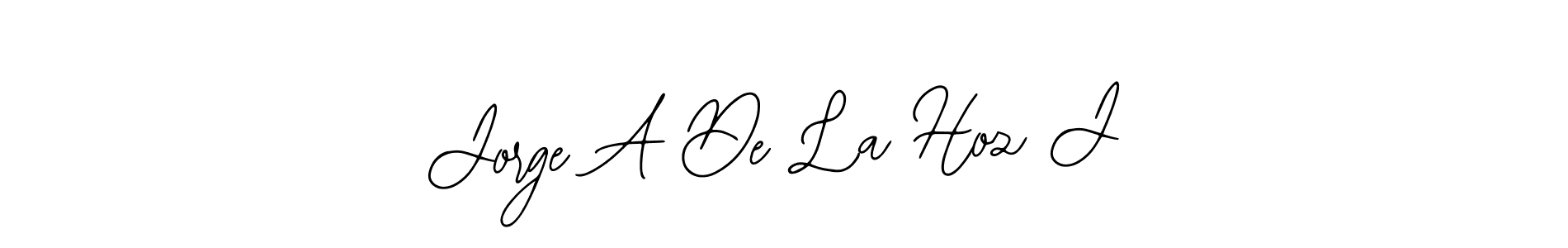 Bearetta-2O07w is a professional signature style that is perfect for those who want to add a touch of class to their signature. It is also a great choice for those who want to make their signature more unique. Get Jorge A De La Hoz J name to fancy signature for free. Jorge A De La Hoz J signature style 12 images and pictures png