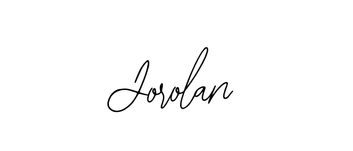 How to make Jorolan name signature. Use Bearetta-2O07w style for creating short signs online. This is the latest handwritten sign. Jorolan signature style 12 images and pictures png