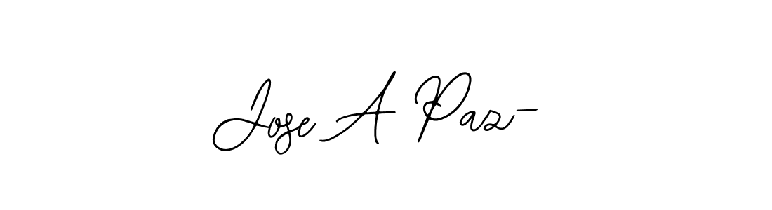 Use a signature maker to create a handwritten signature online. With this signature software, you can design (Bearetta-2O07w) your own signature for name Jose A Paz-. Jose A Paz- signature style 12 images and pictures png