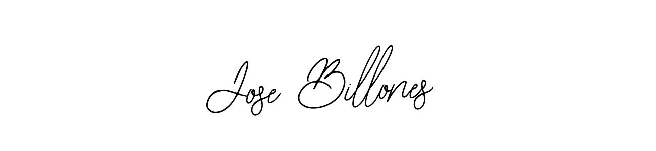 Use a signature maker to create a handwritten signature online. With this signature software, you can design (Bearetta-2O07w) your own signature for name Jose Billones. Jose Billones signature style 12 images and pictures png