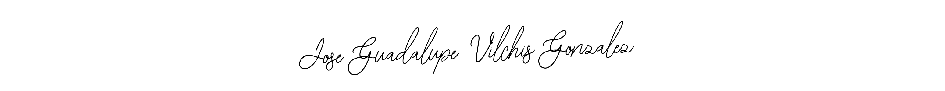 How to make Jose Guadalupe Vilchis Gonzalez name signature. Use Bearetta-2O07w style for creating short signs online. This is the latest handwritten sign. Jose Guadalupe Vilchis Gonzalez signature style 12 images and pictures png