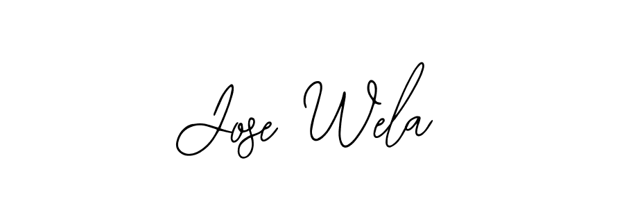The best way (Bearetta-2O07w) to make a short signature is to pick only two or three words in your name. The name Jose Wela include a total of six letters. For converting this name. Jose Wela signature style 12 images and pictures png