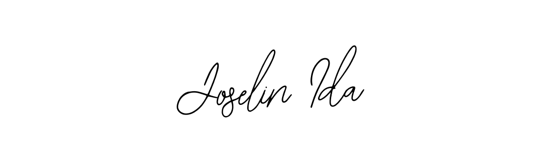 How to make Joselin Ida name signature. Use Bearetta-2O07w style for creating short signs online. This is the latest handwritten sign. Joselin Ida signature style 12 images and pictures png