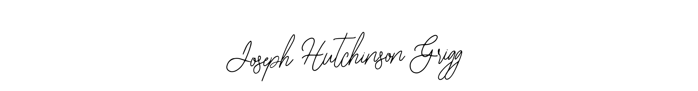 How to make Joseph Hutchinson Grigg name signature. Use Bearetta-2O07w style for creating short signs online. This is the latest handwritten sign. Joseph Hutchinson Grigg signature style 12 images and pictures png