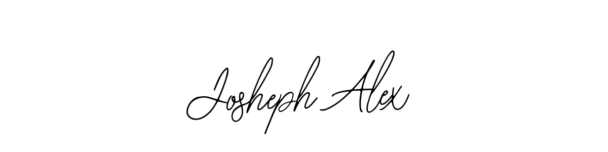 How to make Josheph Alex name signature. Use Bearetta-2O07w style for creating short signs online. This is the latest handwritten sign. Josheph Alex signature style 12 images and pictures png