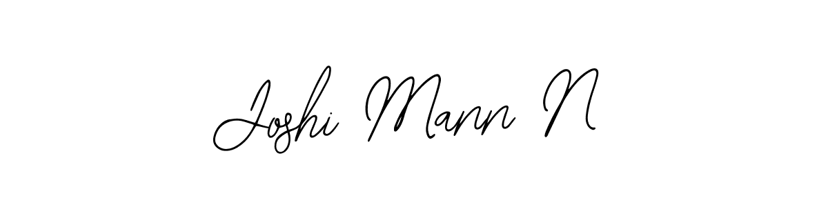 Design your own signature with our free online signature maker. With this signature software, you can create a handwritten (Bearetta-2O07w) signature for name Joshi Mann N. Joshi Mann N signature style 12 images and pictures png