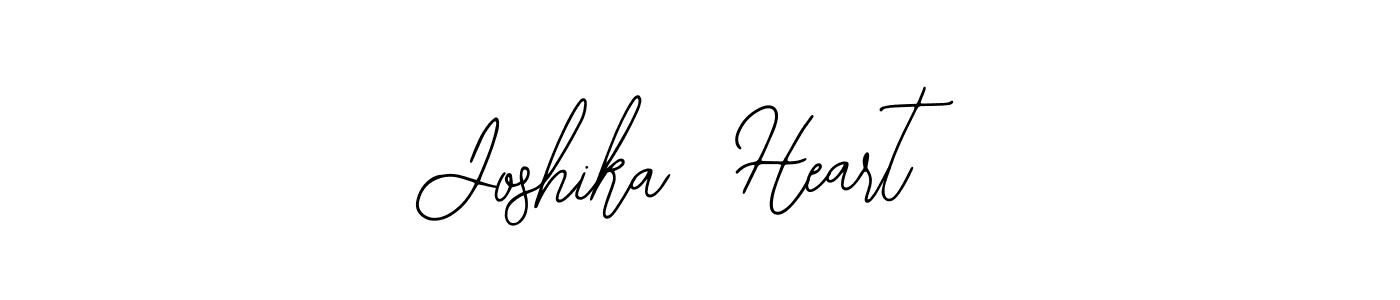Use a signature maker to create a handwritten signature online. With this signature software, you can design (Bearetta-2O07w) your own signature for name Joshika  Heart. Joshika  Heart signature style 12 images and pictures png