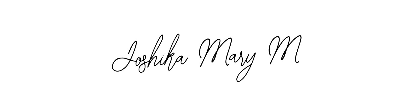 Bearetta-2O07w is a professional signature style that is perfect for those who want to add a touch of class to their signature. It is also a great choice for those who want to make their signature more unique. Get Joshika Mary M name to fancy signature for free. Joshika Mary M signature style 12 images and pictures png