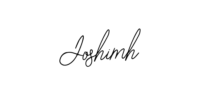 Use a signature maker to create a handwritten signature online. With this signature software, you can design (Bearetta-2O07w) your own signature for name Joshimh. Joshimh signature style 12 images and pictures png