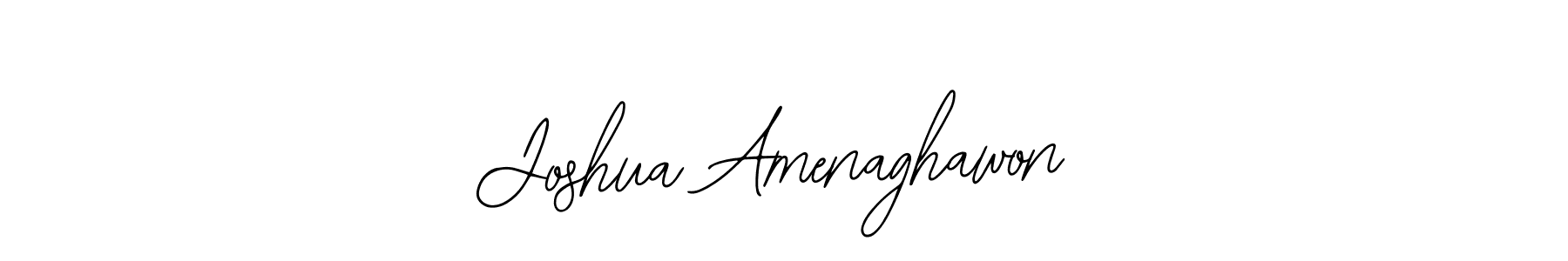 You should practise on your own different ways (Bearetta-2O07w) to write your name (Joshua Amenaghawon) in signature. don't let someone else do it for you. Joshua Amenaghawon signature style 12 images and pictures png