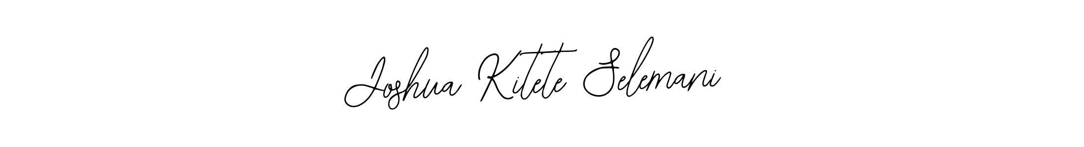 Use a signature maker to create a handwritten signature online. With this signature software, you can design (Bearetta-2O07w) your own signature for name Joshua Kitete Selemani. Joshua Kitete Selemani signature style 12 images and pictures png
