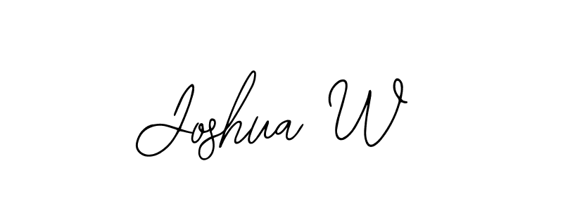 The best way (Bearetta-2O07w) to make a short signature is to pick only two or three words in your name. The name Joshua W include a total of six letters. For converting this name. Joshua W signature style 12 images and pictures png