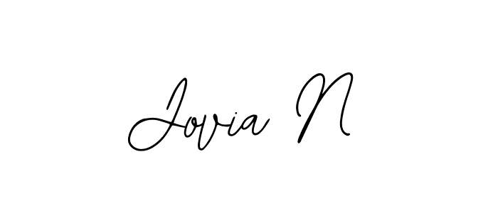 The best way (Bearetta-2O07w) to make a short signature is to pick only two or three words in your name. The name Jovia N include a total of six letters. For converting this name. Jovia N signature style 12 images and pictures png