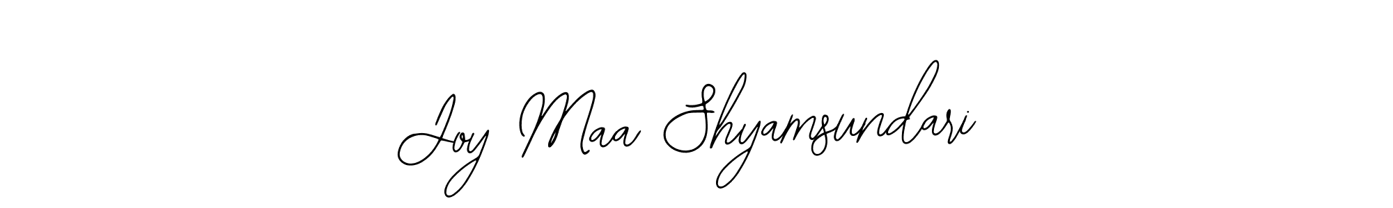 The best way (Bearetta-2O07w) to make a short signature is to pick only two or three words in your name. The name Joy Maa Shyamsundari include a total of six letters. For converting this name. Joy Maa Shyamsundari signature style 12 images and pictures png