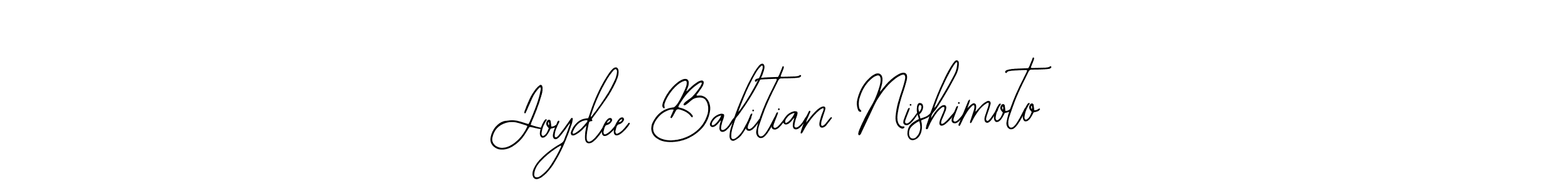 You can use this online signature creator to create a handwritten signature for the name Joydee Balitian Nishimoto. This is the best online autograph maker. Joydee Balitian Nishimoto signature style 12 images and pictures png