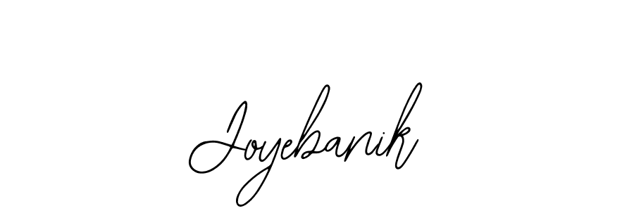 The best way (Bearetta-2O07w) to make a short signature is to pick only two or three words in your name. The name Joyebanik include a total of six letters. For converting this name. Joyebanik signature style 12 images and pictures png