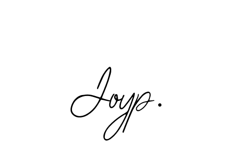 The best way (Bearetta-2O07w) to make a short signature is to pick only two or three words in your name. The name Joyp. include a total of six letters. For converting this name. Joyp. signature style 12 images and pictures png