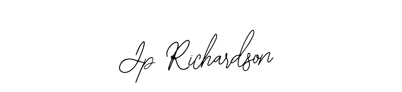 How to make Jp Richardson name signature. Use Bearetta-2O07w style for creating short signs online. This is the latest handwritten sign. Jp Richardson signature style 12 images and pictures png