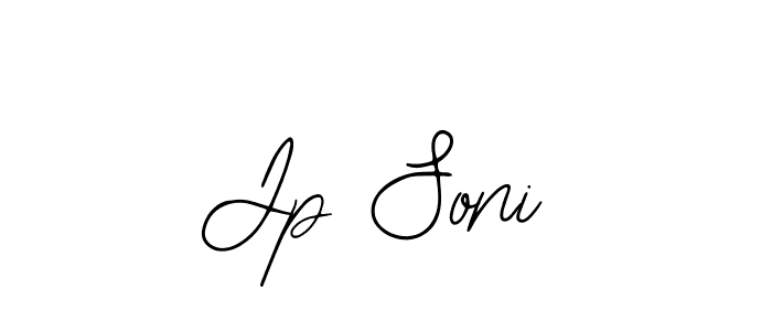 How to make Jp Soni name signature. Use Bearetta-2O07w style for creating short signs online. This is the latest handwritten sign. Jp Soni signature style 12 images and pictures png