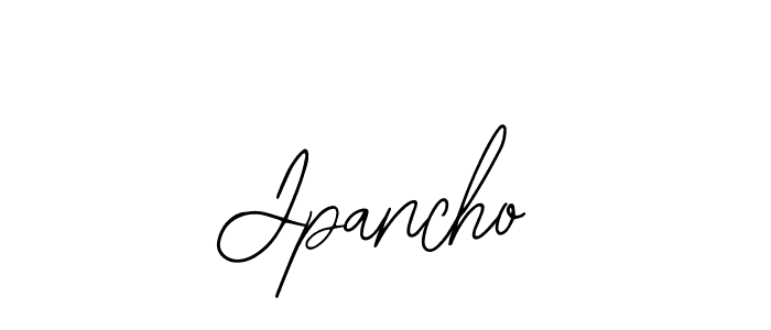 You should practise on your own different ways (Bearetta-2O07w) to write your name (Jpancho) in signature. don't let someone else do it for you. Jpancho signature style 12 images and pictures png