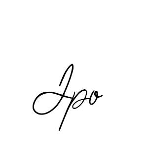 Design your own signature with our free online signature maker. With this signature software, you can create a handwritten (Bearetta-2O07w) signature for name Jpo. Jpo signature style 12 images and pictures png