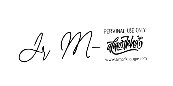 How to make Jr M-2 name signature. Use Bearetta-2O07w style for creating short signs online. This is the latest handwritten sign. Jr M-2 signature style 12 images and pictures png