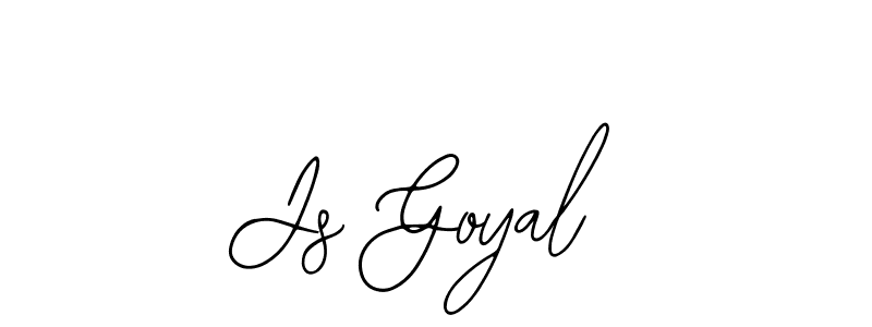 How to make Js Goyal name signature. Use Bearetta-2O07w style for creating short signs online. This is the latest handwritten sign. Js Goyal signature style 12 images and pictures png