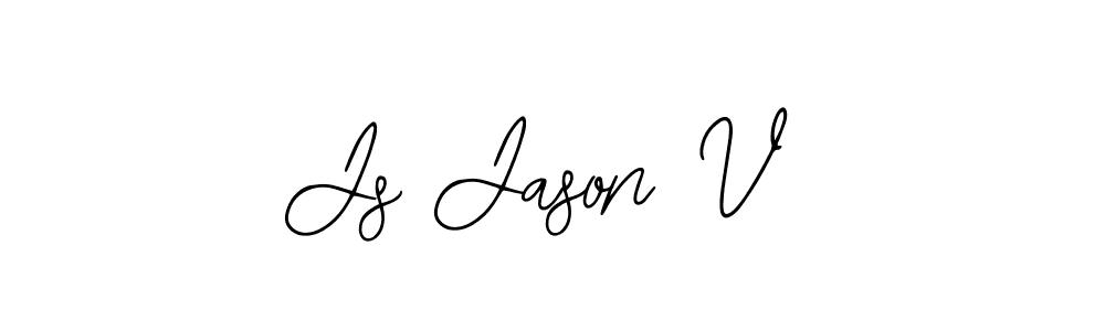 Use a signature maker to create a handwritten signature online. With this signature software, you can design (Bearetta-2O07w) your own signature for name Js Jason V. Js Jason V signature style 12 images and pictures png