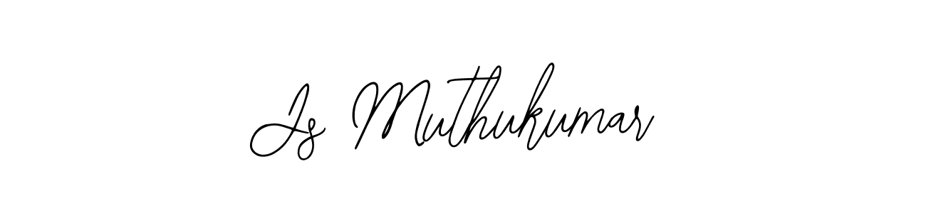 You should practise on your own different ways (Bearetta-2O07w) to write your name (Js Muthukumar) in signature. don't let someone else do it for you. Js Muthukumar signature style 12 images and pictures png