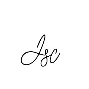 How to make Jsc name signature. Use Bearetta-2O07w style for creating short signs online. This is the latest handwritten sign. Jsc signature style 12 images and pictures png