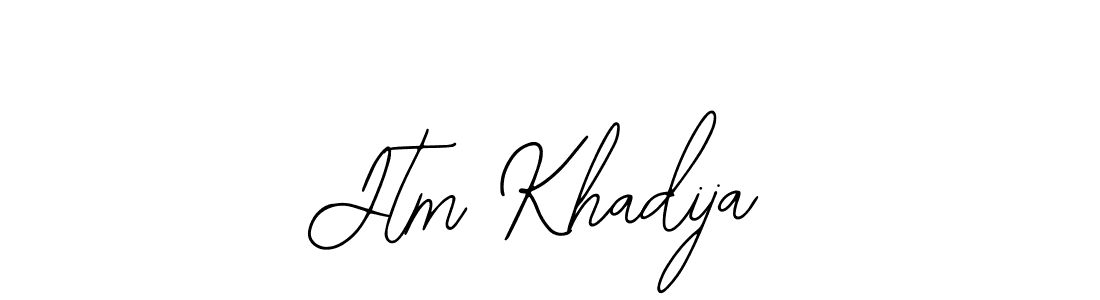 How to make Jtm Khadija name signature. Use Bearetta-2O07w style for creating short signs online. This is the latest handwritten sign. Jtm Khadija signature style 12 images and pictures png