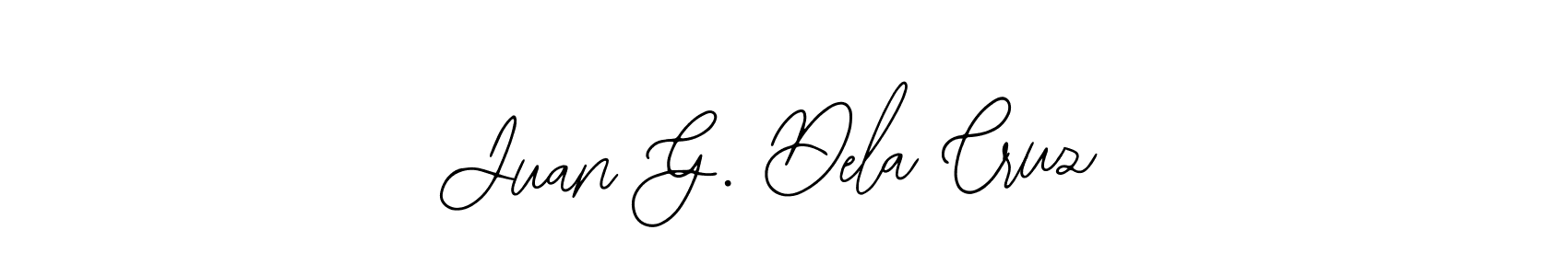 How to make Juan G. Dela Cruz name signature. Use Bearetta-2O07w style for creating short signs online. This is the latest handwritten sign. Juan G. Dela Cruz signature style 12 images and pictures png