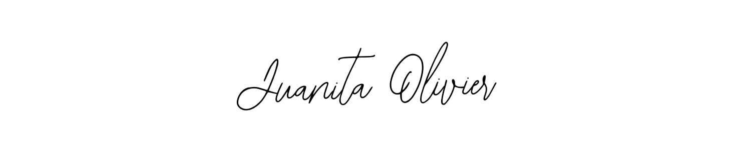 How to make Juanita Olivier name signature. Use Bearetta-2O07w style for creating short signs online. This is the latest handwritten sign. Juanita Olivier signature style 12 images and pictures png