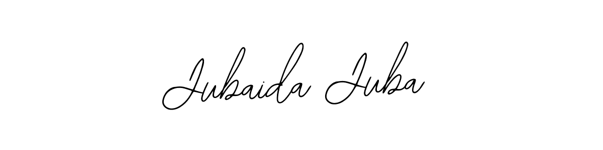 Use a signature maker to create a handwritten signature online. With this signature software, you can design (Bearetta-2O07w) your own signature for name Jubaida Juba. Jubaida Juba signature style 12 images and pictures png